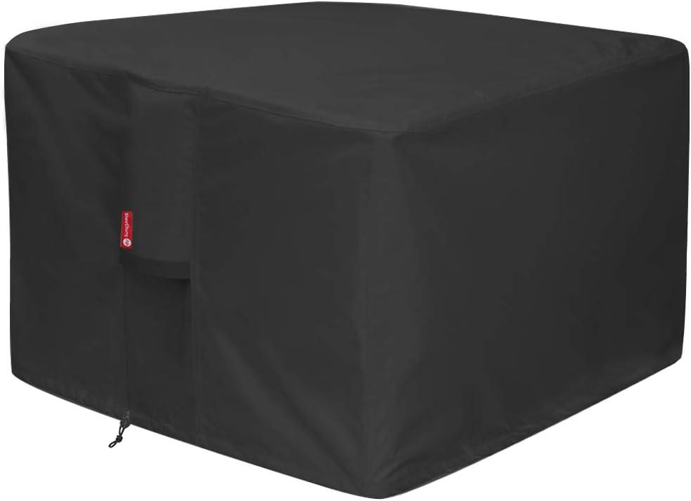 Gas Fire Pit Cover Square - Premium Patio Outdoor Cover Heavy Duty Fabric with PVC Coating,100% Waterproof,Anti-Crack,Fits for 30 inch,31 inch,32 inch Fire Pit / Table Cover (32”L x 32”W x 24”H,