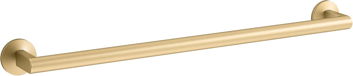 Vibrant Brushed Moderne Brass 24" Towel Bar