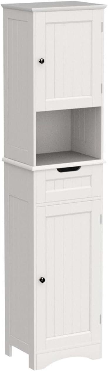 67" Tall Bathroom Storage Cabinet with Adjustable Shelves, Space-Saving Organizer for Bathroom| Kitchen| Living Room, White
