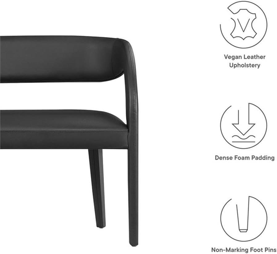 Modway Modway Pinnacle Vegan Leather Accent Bench
