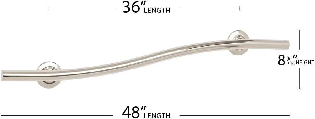 Lifestyle & Wellness Stainless Steel Wave Grab Bar