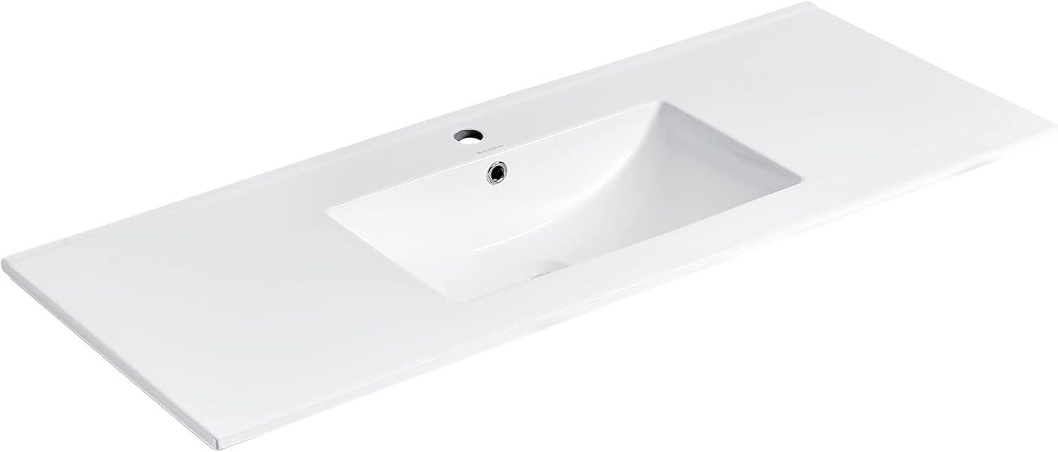 Swiss Madison 47.56'' Single Bathroom Vanity Top in Glossy White with Sink