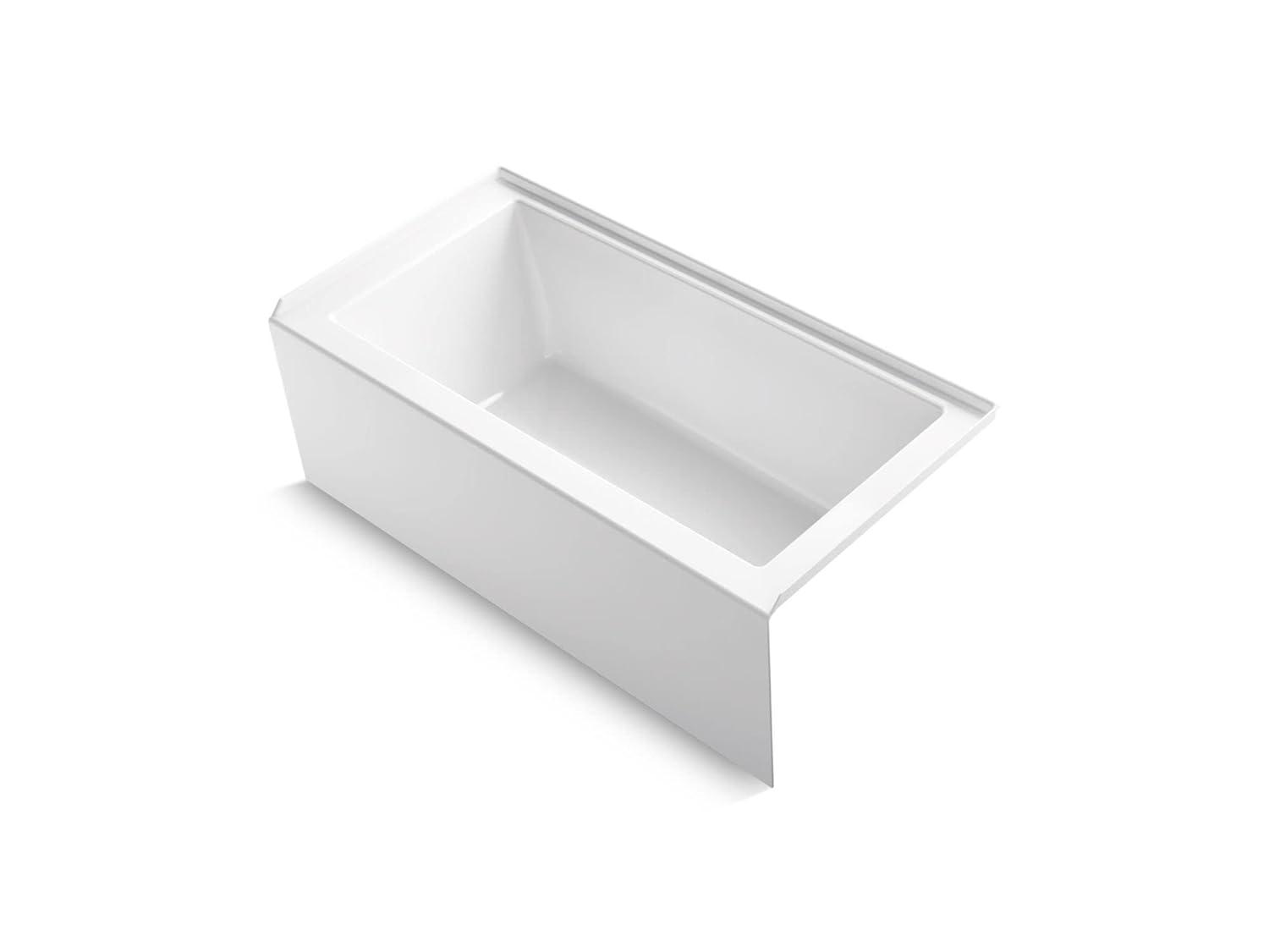 Underscore 60" x 30" Rectangular Alcove Soaking Bathtub with Integral Apron