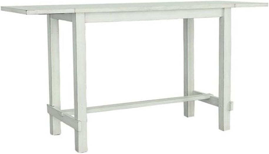 Sea Salt White Extendable Farmhouse Counter Height Table