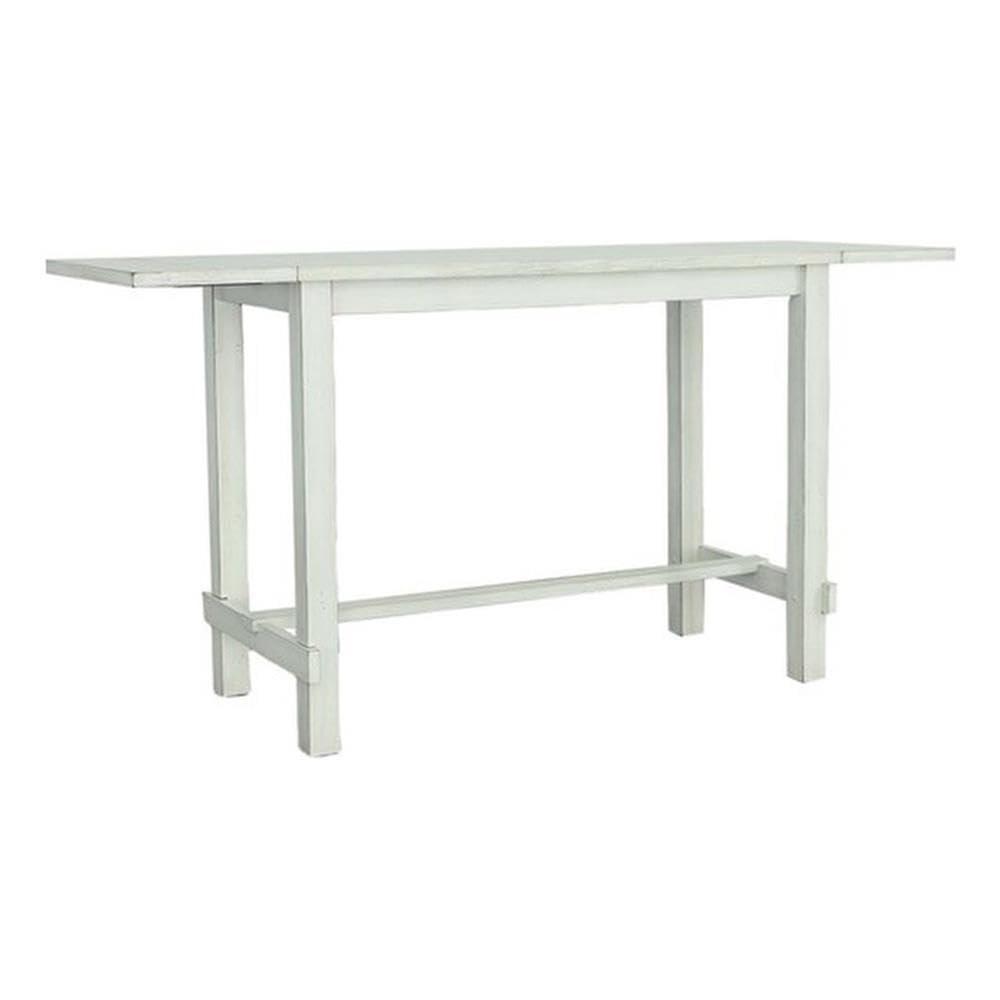 Sea Salt White Extendable Farmhouse Counter Height Table