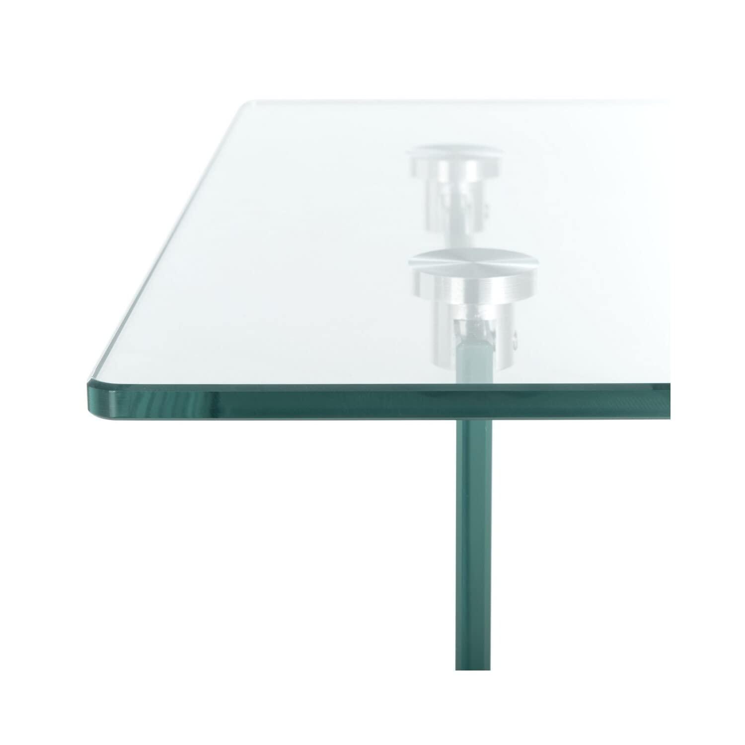 Kayley Accent Table - Glass/Faux White Marble Shelf - Safavieh.