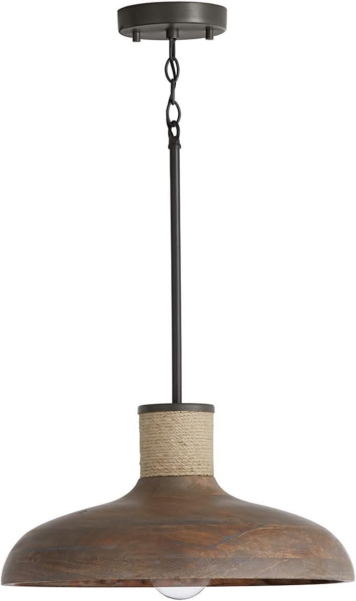 Capital Lighting Jacob 1 - Light Pendant in  Grey Wash/Iron Silk