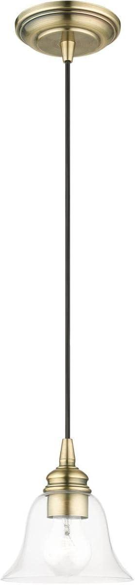 Livex Lighting Moreland 1 - Light Pendant in Antique Brass