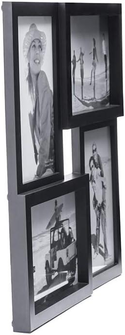 Black 4-Opening Collage Frame for 4x6 Photos