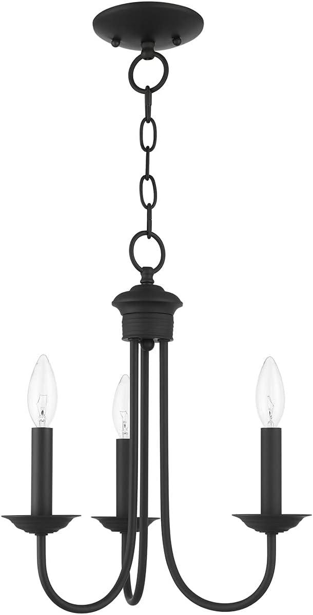 Livex Lighting Estate 3 - Light Chandelier in  Black