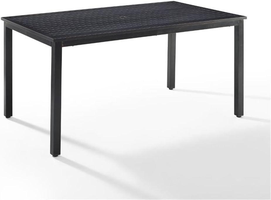 Kaplan Rectangle Outdoor Dining Table Oil Rubbed Bronze - Crosley