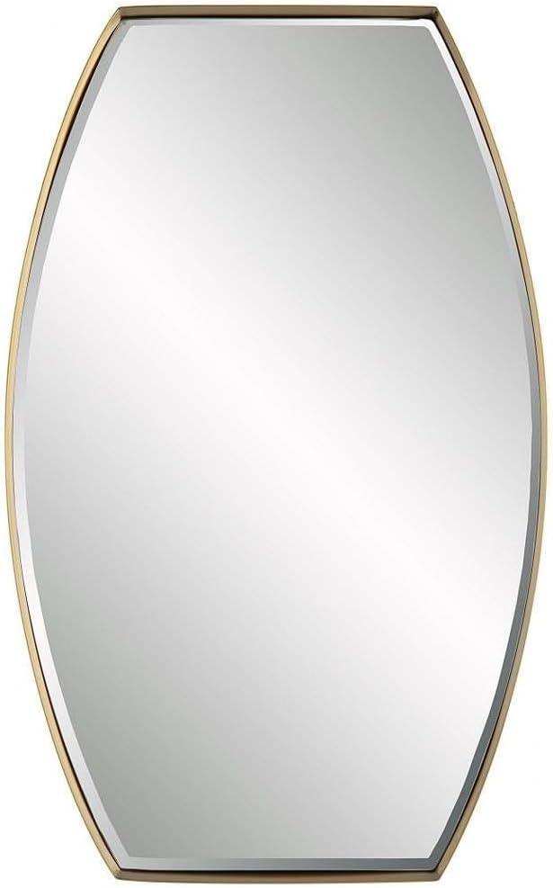 Portal Brass Plated Steel Wall Mirror, 32" x 20"