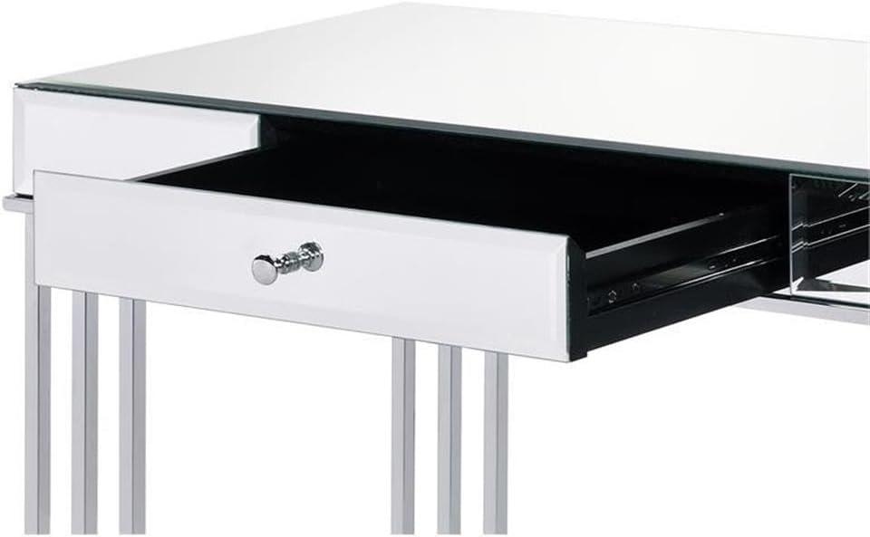 Critter Writing Desk in Mirrored and Chrome Finish