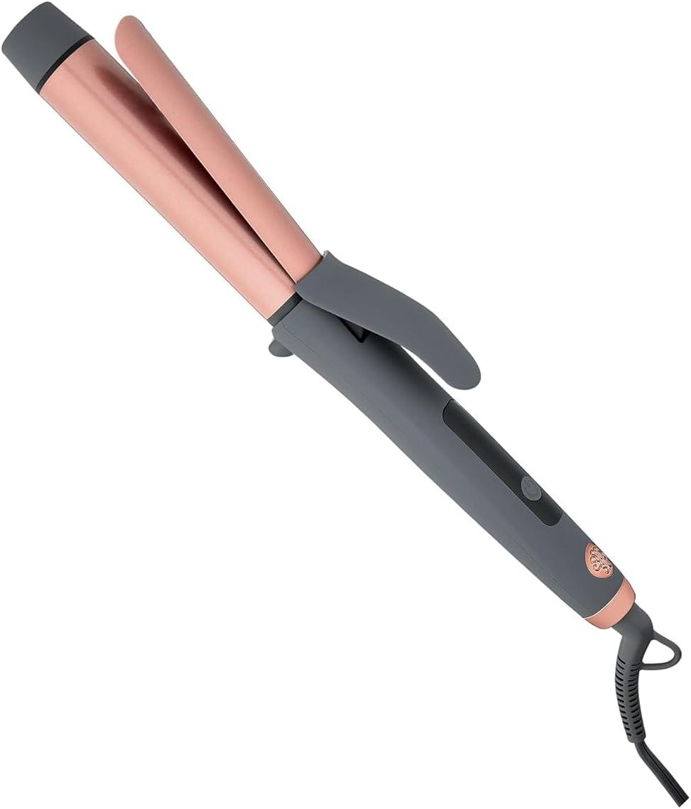 Hairitage 1.25 Inch Ceramic Curling Iron for Medium to Long Hair, Dual Voltage