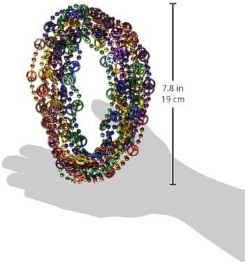 Beistle 33" Beads Necklace Peace Sign 57234