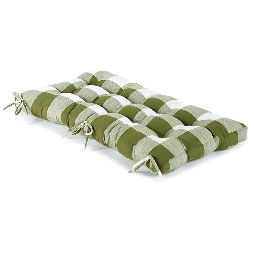 The Lakeside Collection Buffalo Check Bench Cushions - Green