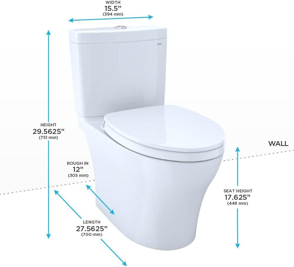 Aquia® Dual-Flush Elongated Two-Piece Toilet with Tornado Flush (Seat Included)