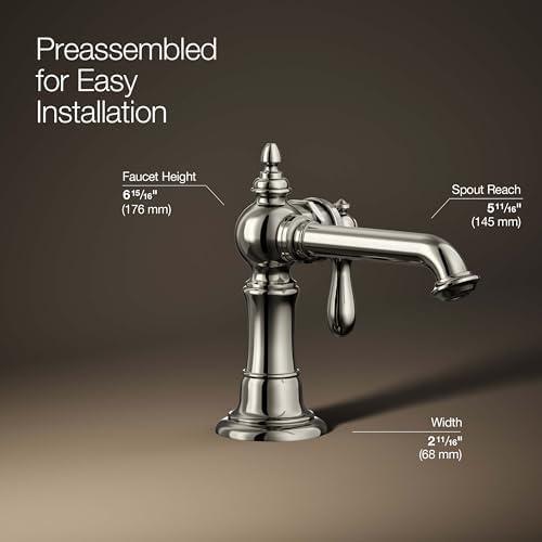 Artifacts® Single Hole Bathroom Faucet with Drain Assembly