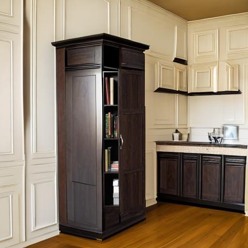 Sauder Storage Cabinet, Cinnamon Cherry Finish