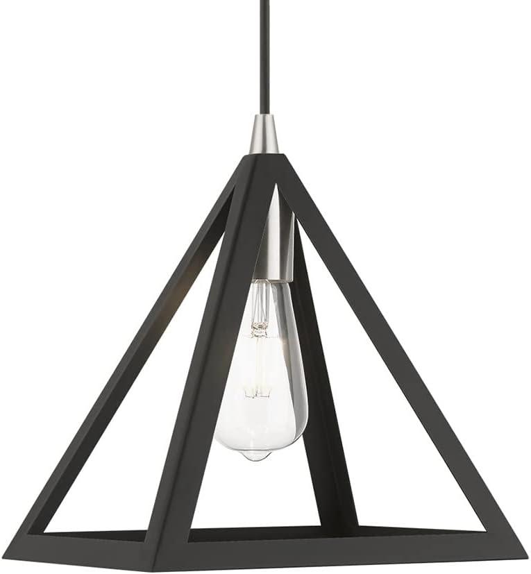 Livex Lighting Pinnacle 1 - Light Pendant in  Black/Brushed Nickel