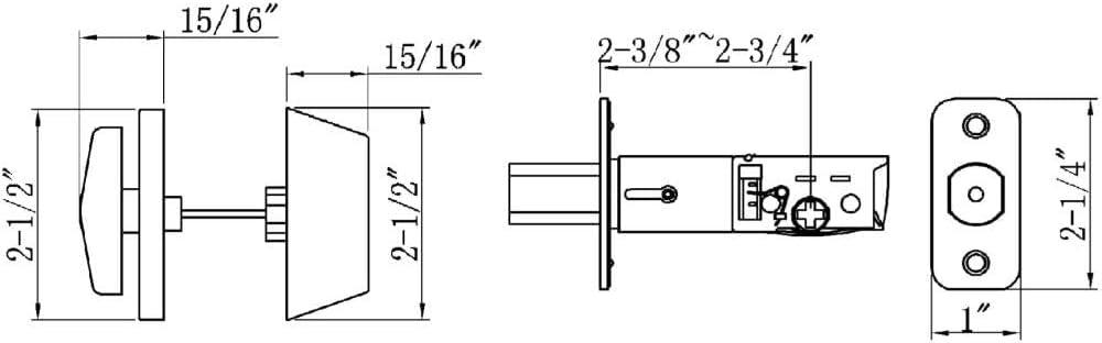 Design House 783589 Single Cylinder 2-Way Round Corner Deadbolt with Latch Satin Nickel