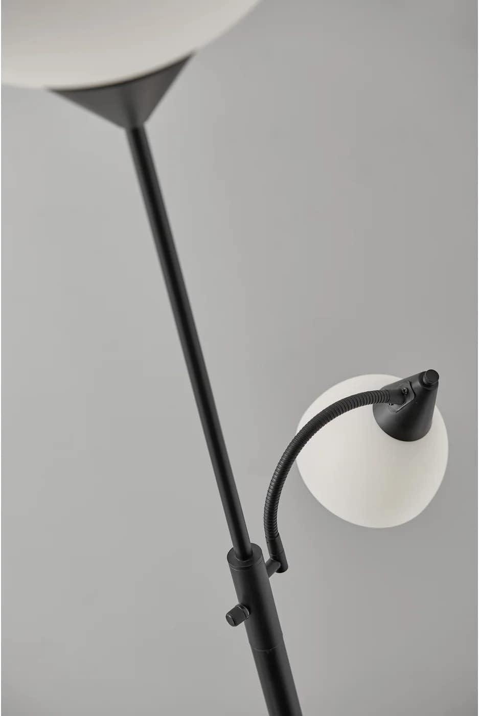 Adesso 7202 Piedmont Combo Floor Lamp-Black