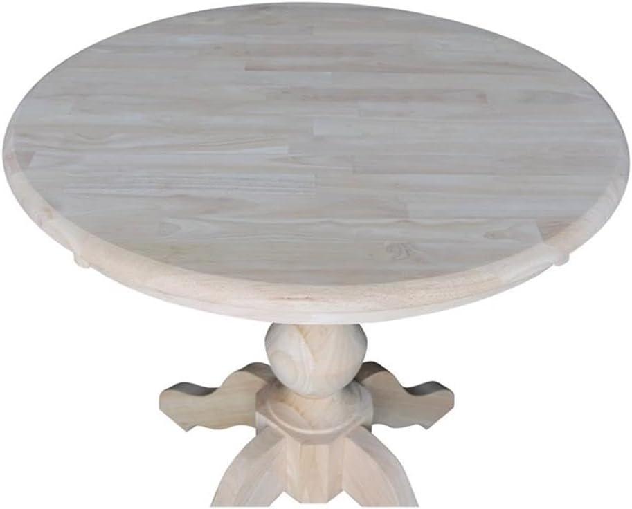 International Concepts 30" Round Top Pedestal Table-28.9" H, Unfinished