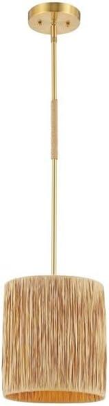 Saija 9" Pendant - PND4189 - Natural/Gold - Safavieh