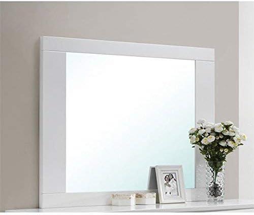 ACME Lorimar Rectangular Wooden Mirror in White