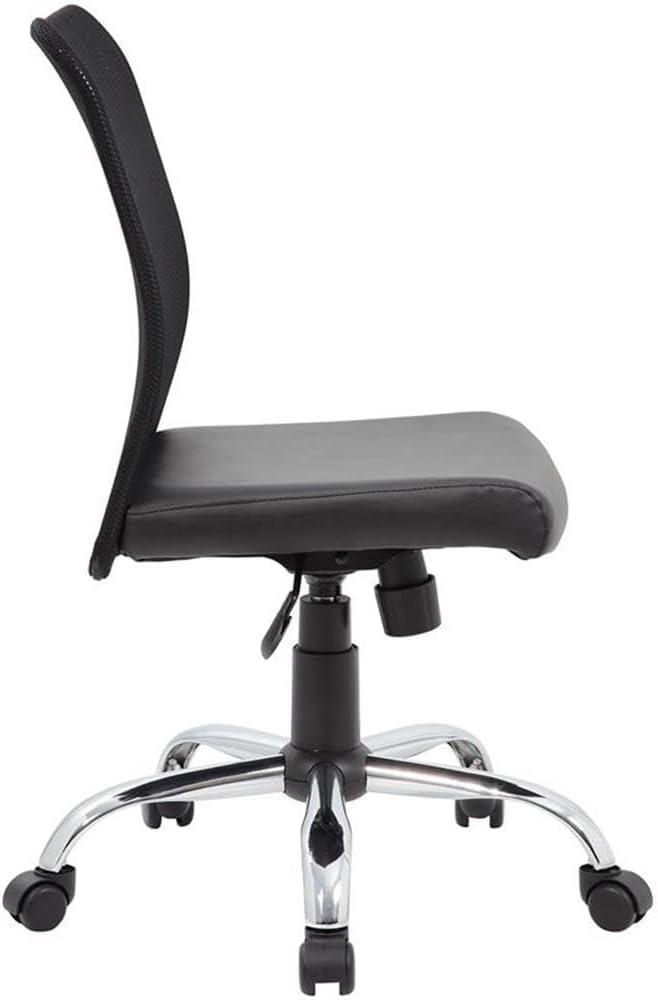 Boss Office Budget Mesh Back Swivel Task Chair in Black