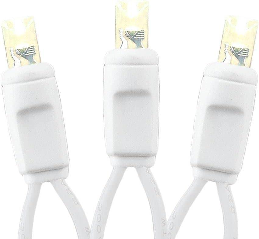 Novelty Lights 10 Light Pure White LED Christmas Craft Mini Light Set (White Wire, 5 Feet)