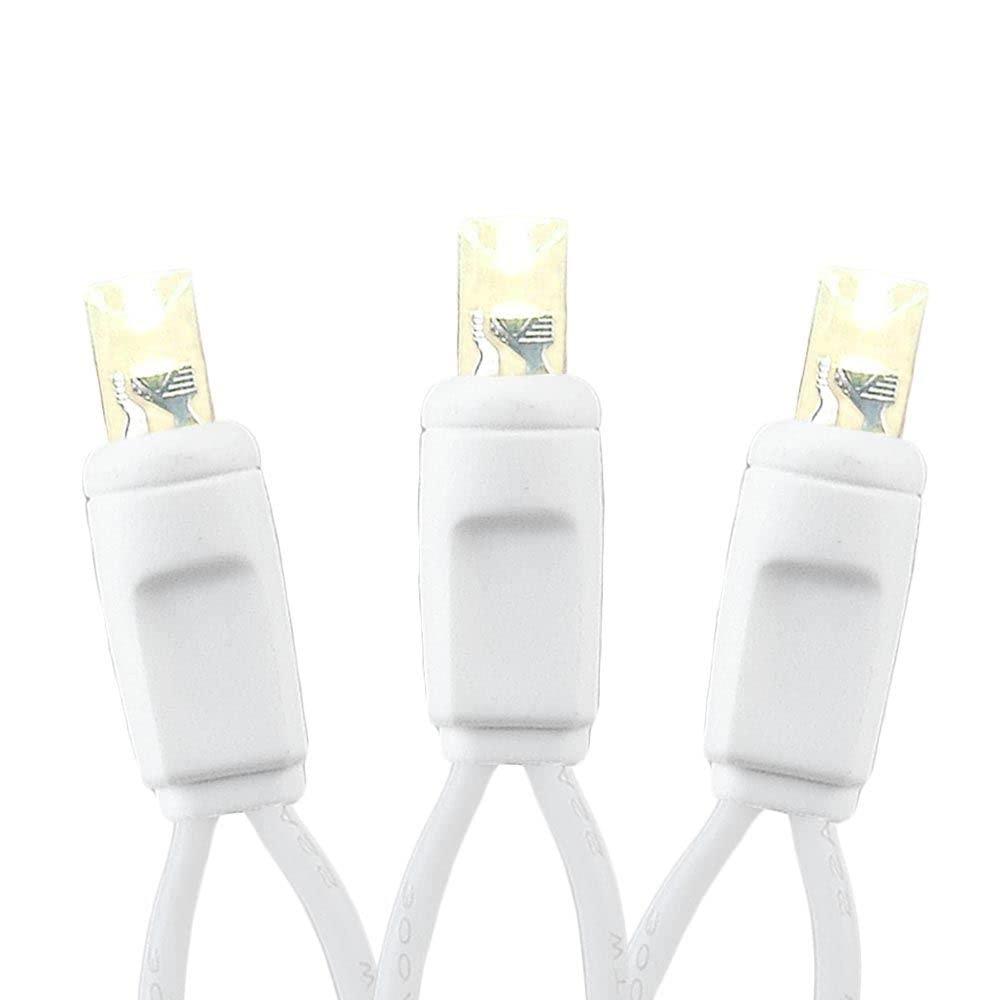 Novelty Lights 10 Light Warm White LED Christmas Craft Mini Light Set Connectable (White Wire, 5 Feet)