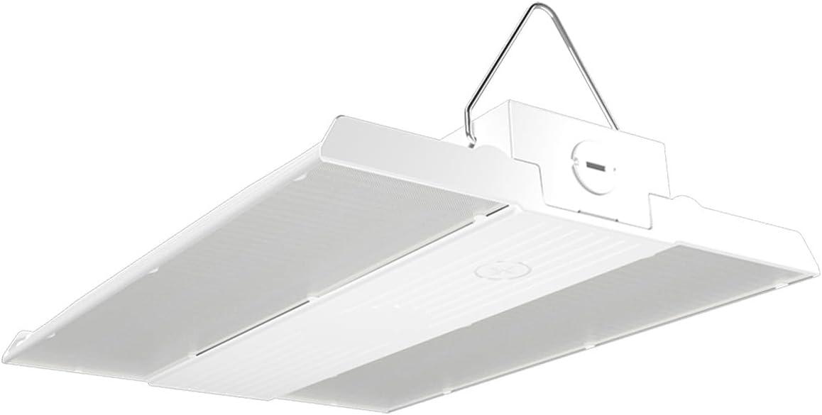RAB Lighting RAB RBAY17S LED Linear High Bay, 80/100/130W, 35/40/50K, Compact Design, Adjustable Power and Color Temperature, 120-277V, Includes Chain and V-Hook for Mount, White
