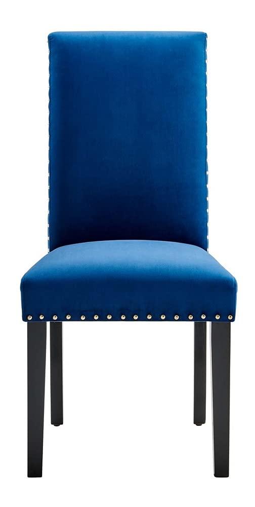 Modway Silver Orchid Lind Velvet Nailhead Trim Dining Side Chairs