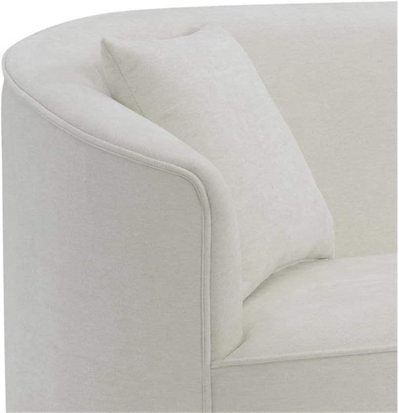 Acme Furniture 64" Odette Sofa Beige Chenille : Classic Loveseat, 2 Pillows, No Assembly Required