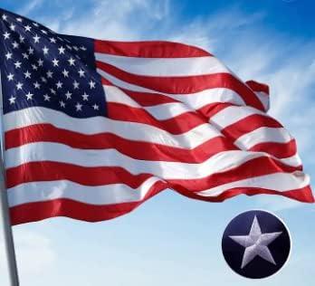 American flag USA flag 3x5FT-Embroidered Stars Flag Double Stitched Sewn Stripes Outdoors Indoors Heavy Duty flag Brass Grommets Banner