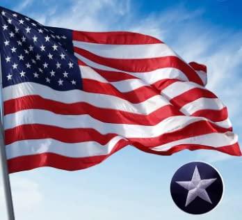 American flag USA flag 3x5FT-Embroidered Stars Flag Double Stitched Sewn Stripes Outdoors Indoors Heavy Duty flag Brass Grommets Banner
