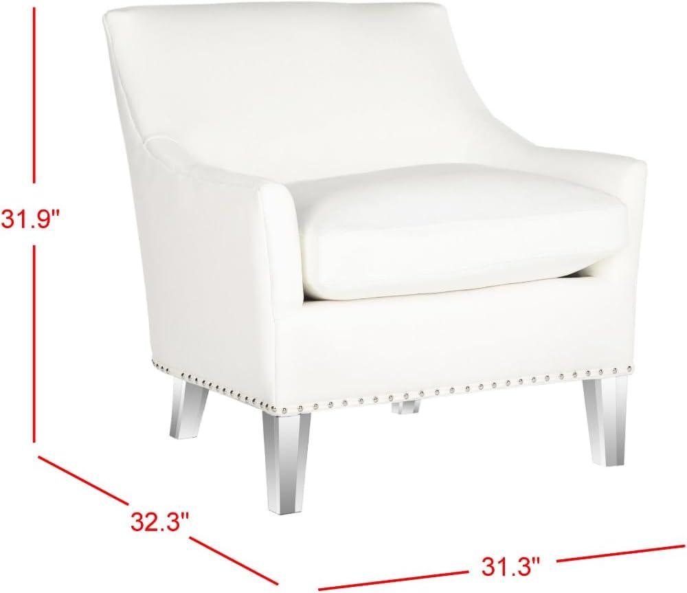 Burbank Acrylic Club Chair - MCR4214 - White/Clear - Safavieh
