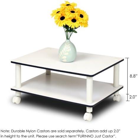 Furinno 11173 Just 3-Tier No-Tools Coffee Table, White