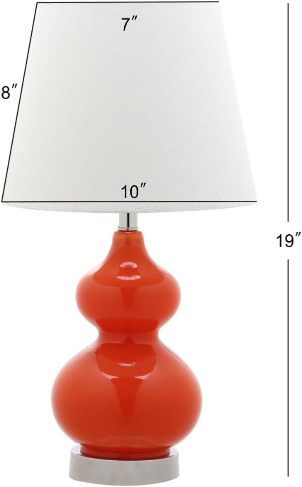 Eva Double Mini Table Lamp - KID4086 - Orange - Safavieh Kids
