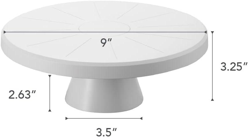 Yamazaki Home Yamazaki Home Plastic 9" Round, Stackable Cake And Dessert Stand, Plastic, Stackable