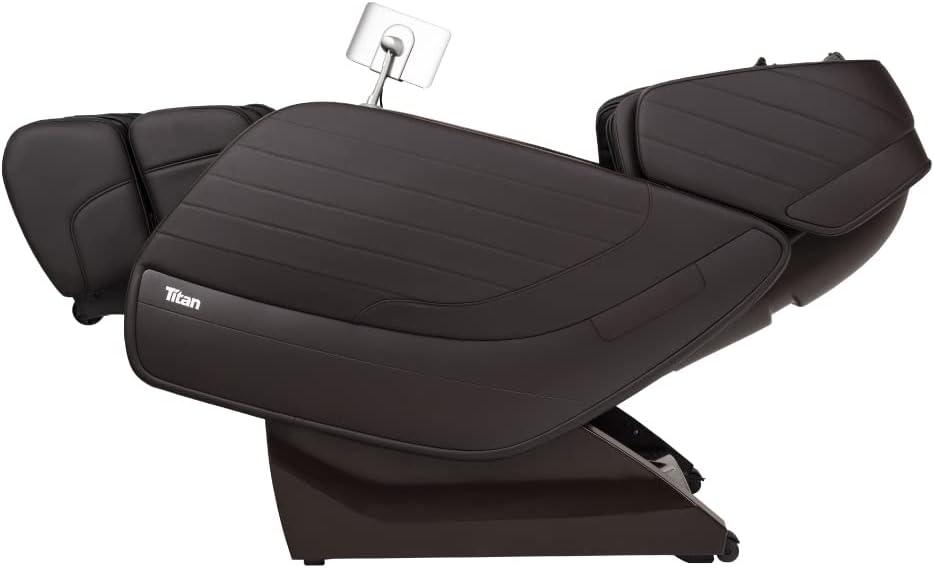 Titan Black Faux Leather 3D Massage Recliner with Voice Control