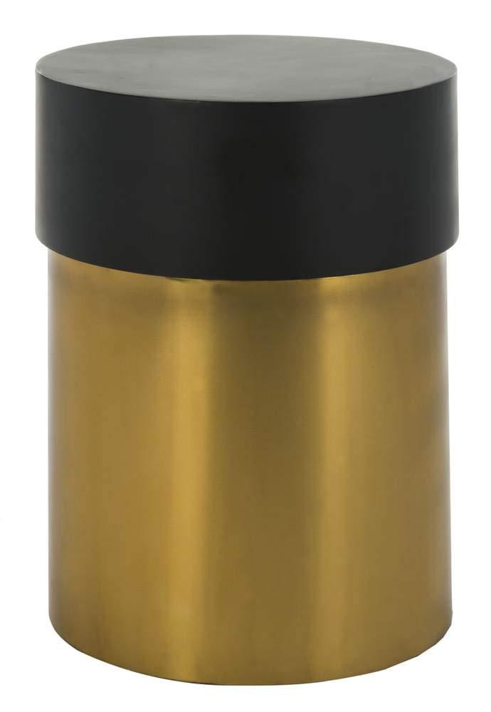 Solstice Round Side Table - ACC3201A - Black/Gold - Safavieh