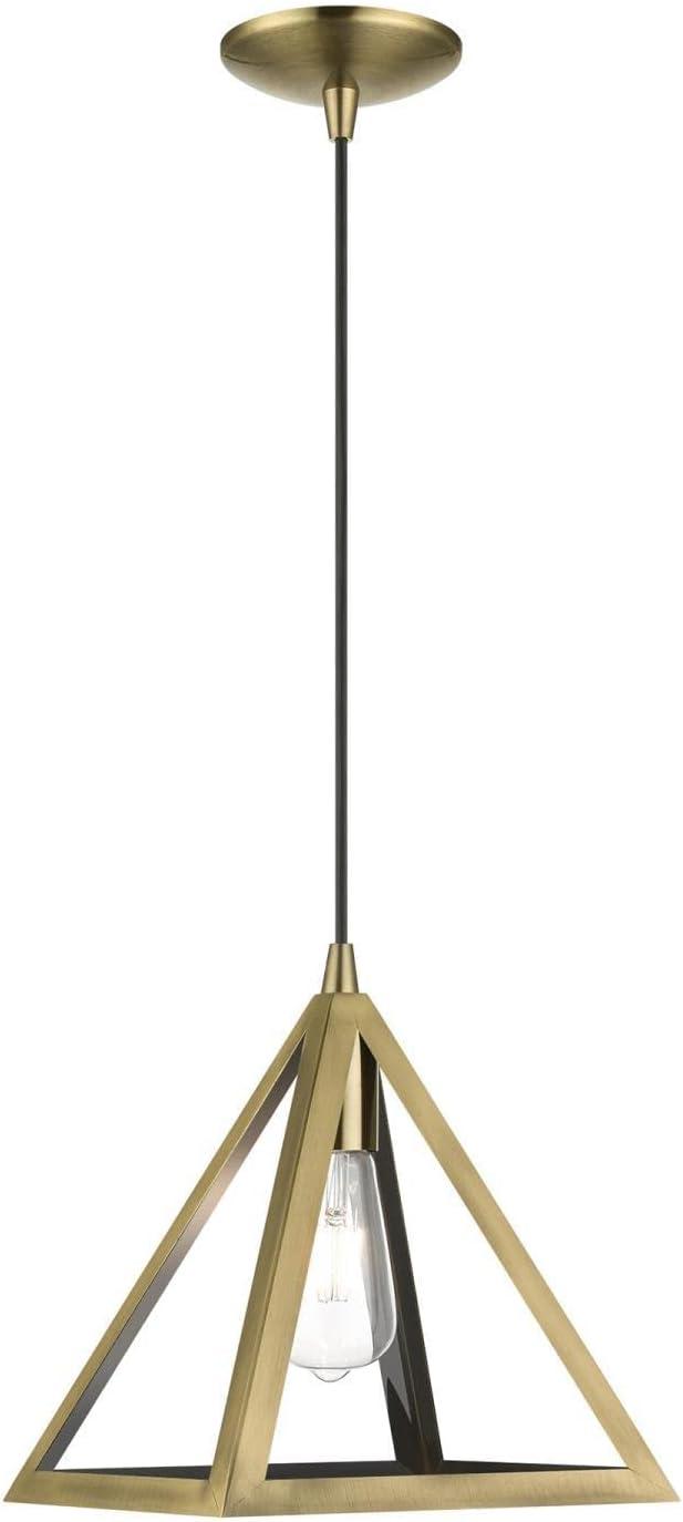 Livex Lighting Pinnacle 1 - Light Pendant in  Antique Brass