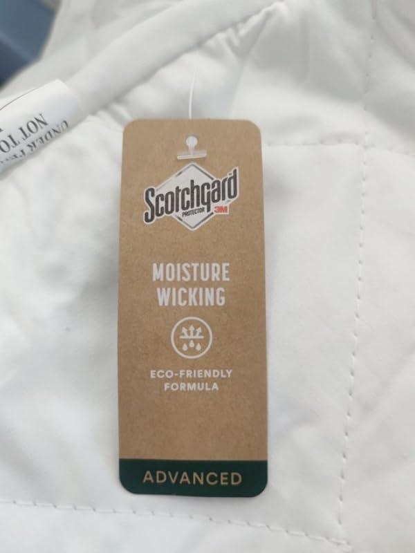 Full Size White Quilted Cotton Heated Mattress Pad