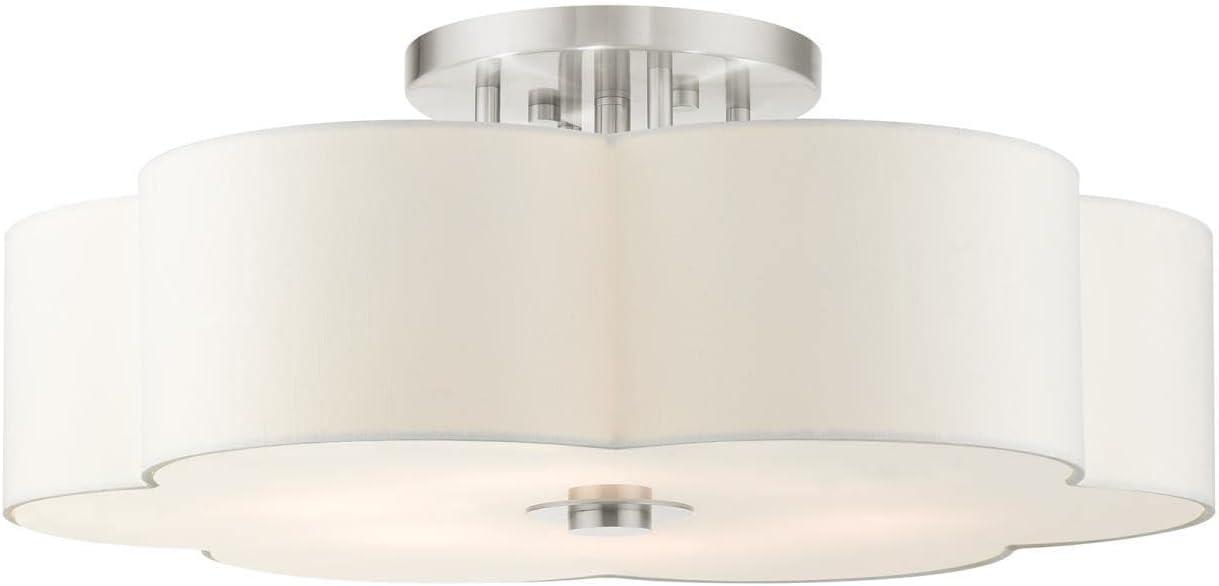 Livex Lighting Chelsea 6 - Light Semi-Flush Mount in  Brushed Nickel