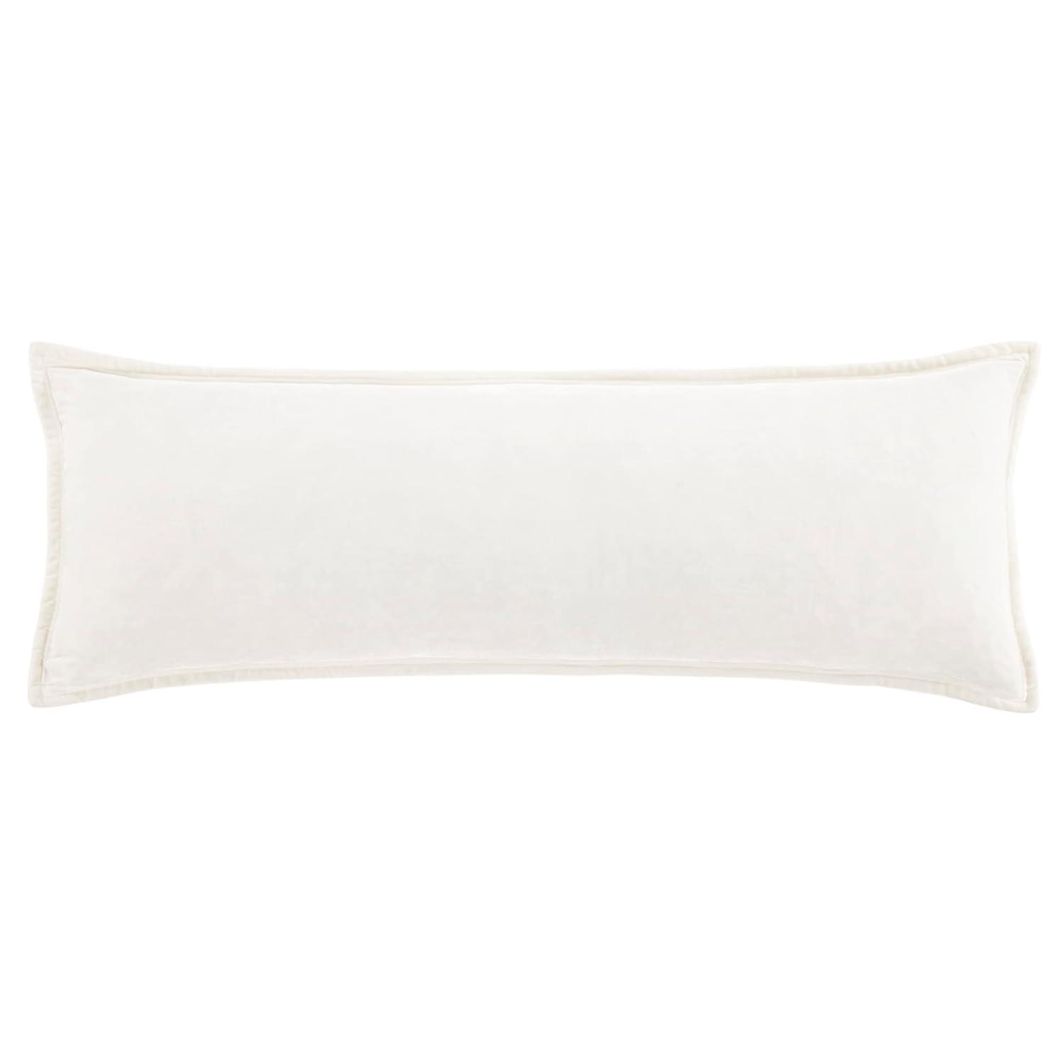 Stella Solid Faux Silk Velvet Romantic Western 14x42 inch Long Lumbar Pillow