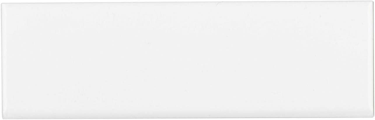 Ice White 10" x 3" Glossy Ceramic Bullnose Tile Trim