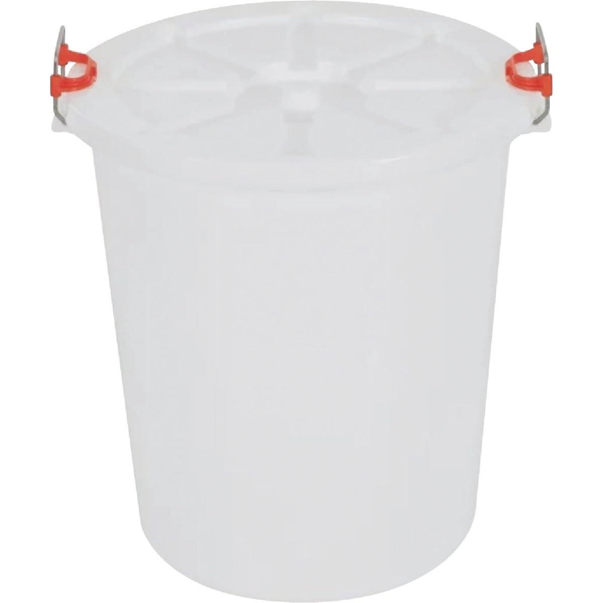 Tuff Stuff Products FS12 12 Gallon Seed and Animal Feed Heavy Duty Plastic Drum Bucket with Lock Lid for Dogs, Cats, Chickens, Cows, and Horses