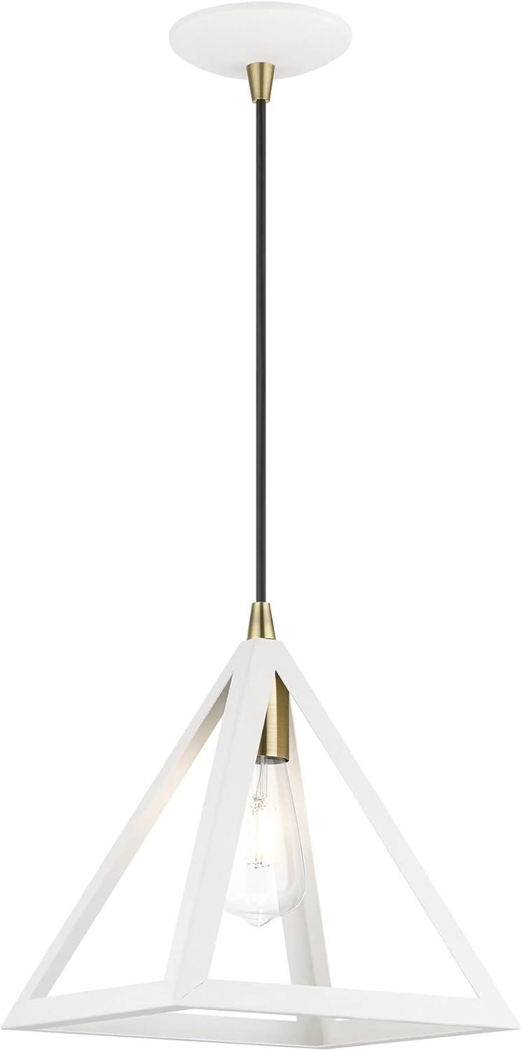 Livex Lighting Pinnacle 1 - Light Pendant in  Black/Brushed Nickel